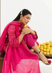 Sana Safinaz Mahay Luxury Winter Brands Sana Safinaz Mahay Winter 25/Slub Linen Suit/8A/Shirt Dupatta Set