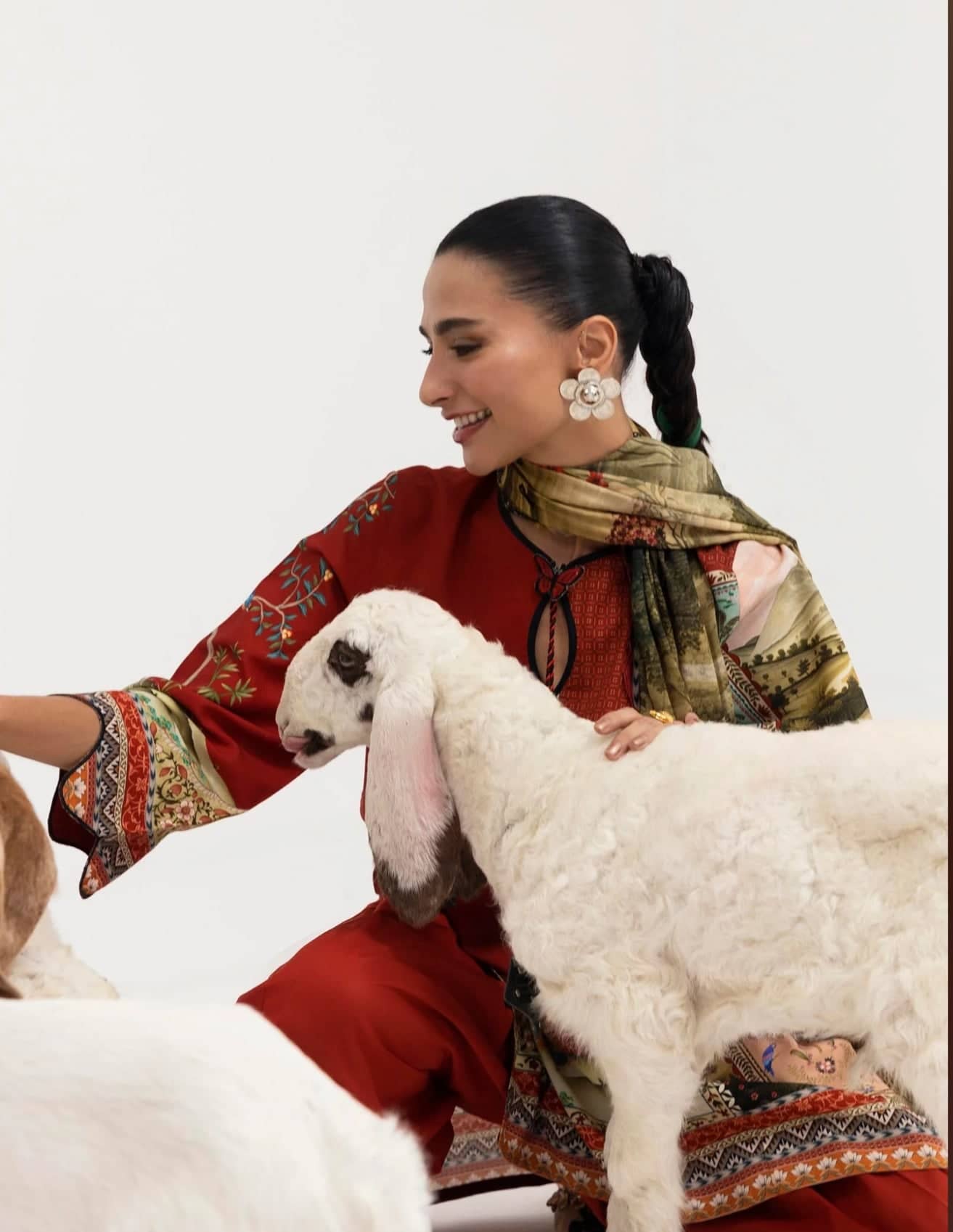 Sana Safinaz Mahay Luxury Winter Brands Sana Safinaz Mahay Winter 25/Slub Linen Suit/9A/Shirt Dupatta Set