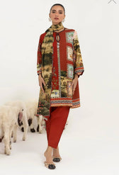 Sana Safinaz Mahay Luxury Winter Brands Sana Safinaz Mahay Winter 25/Slub Linen Suit/9A/Shirt Dupatta Set