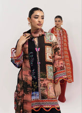Sana Safinaz Mahay Luxury Winter Brands Sana Safinaz Mahay Winter 25/Slub Linen Suit/9B/Shirt Dupatta Set