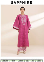 Sapphire Daily Embroidered Lawn Collection/Shirt Bottom Set
