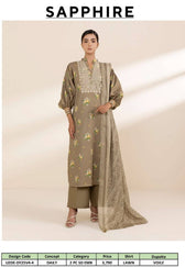 Sapphire Daily Embroidered Lawn Collection/Shirt Dupatta Set