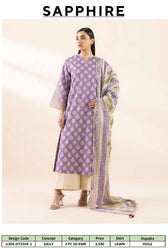Sapphire Daily Embroidered Lawn Collection/Shirt Dupatta Set