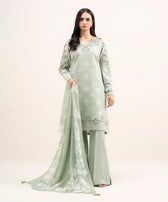 Sapphire Luxury Lawn 26/U3PEJQS26V48/Light Pistachio Green/Silk Dupatta