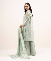 Sapphire Luxury Lawn 26/U3PEJQS26V48/Light Pistachio Green/Silk Dupatta