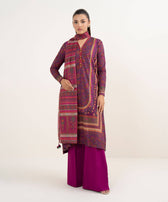 Restocked/Sapphire Intermix 25/Vol 2/Printed Arabic Lawn Suit/Magenta