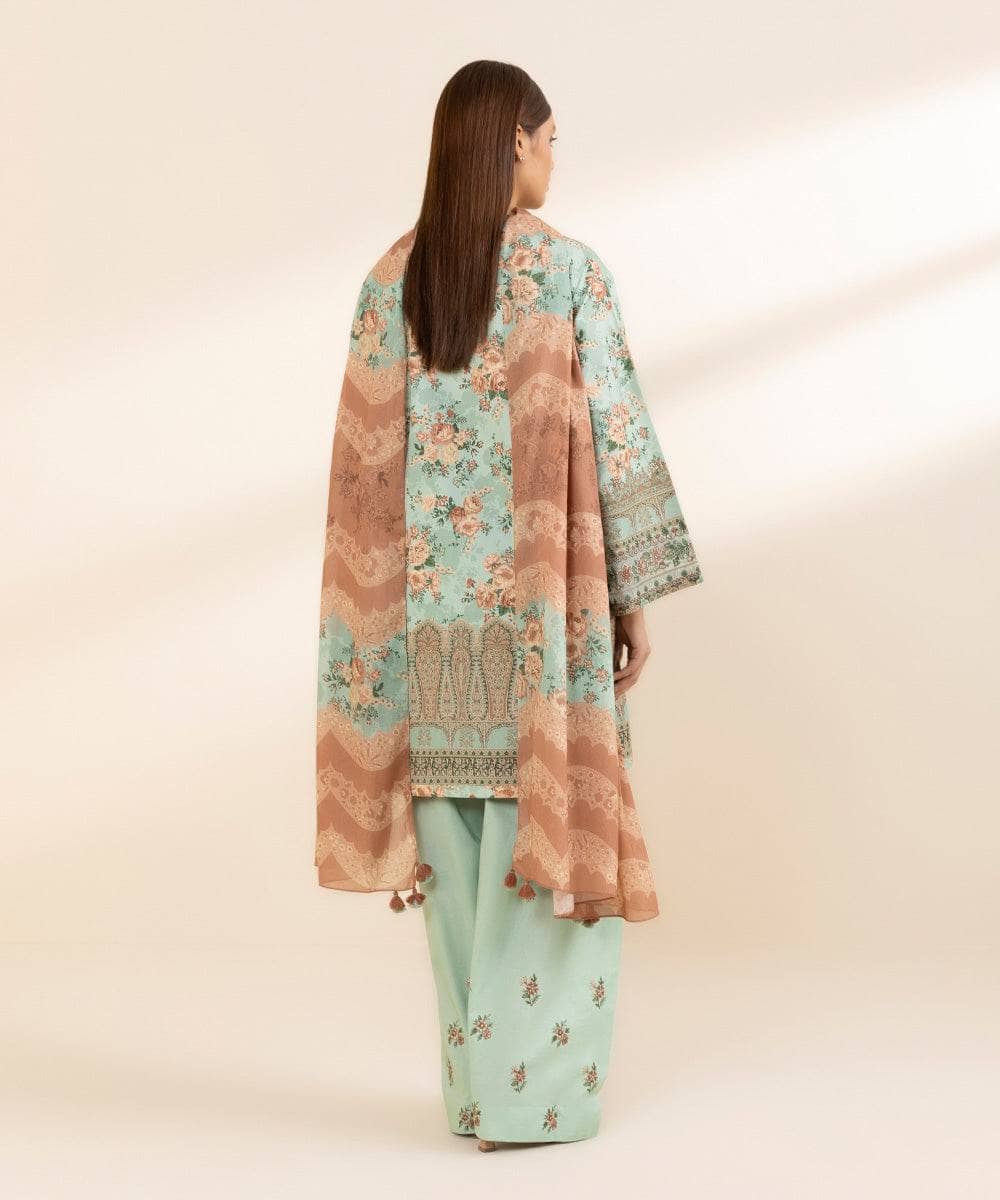 Sapphire Intermix 25/Embroidered Cotton Suit/Aqua