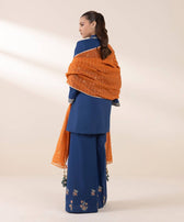 Sapphire Intermix 25/Embroidered Cotton Suit/Bright Cotton Suit/Blue Spanish Orange