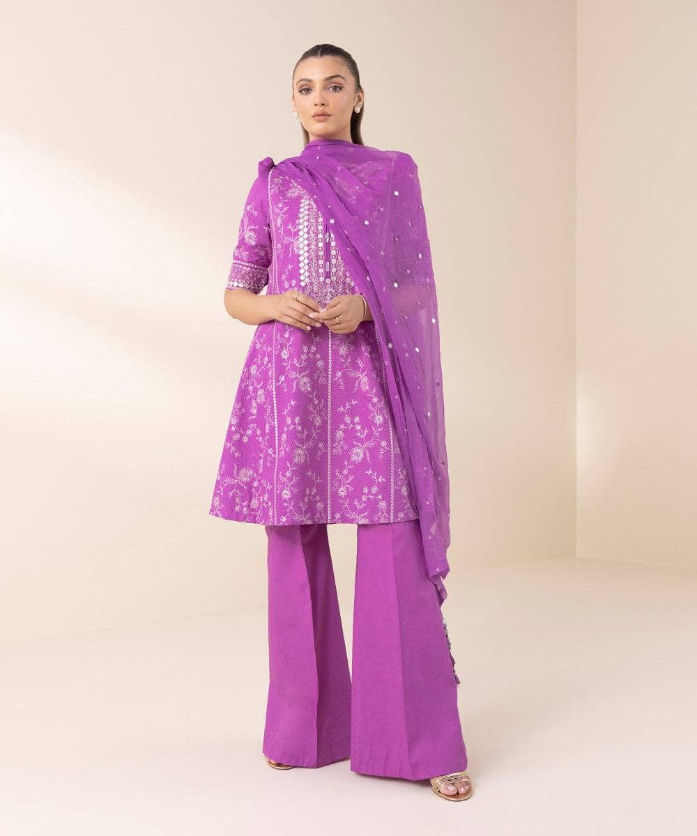 Sapphire Intermix 25/Embroidered DobbySuit/Bright Purple