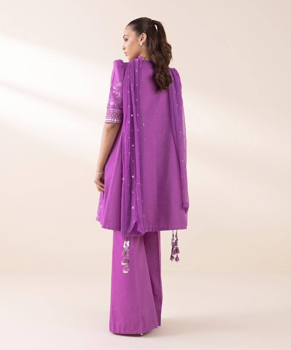 Sapphire Intermix 25/Embroidered DobbySuit/Bright Purple