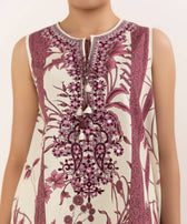 Sapphire Intermix 25/Vol 2/Embroideried Cotton Suit/Burgundy