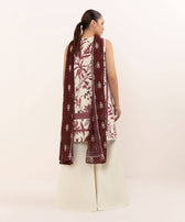 Sapphire Intermix 25/Vol 2/Embroideried Cotton Suit/Burgundy