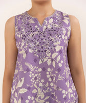 Sapphire Intermix 25/Vol 2/Embroideried Cotton Suit/Purple Off White