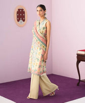 Sapphire Intermix 25/Vol 2/ Printed Cotton Suit/Coral& Beige