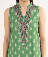 Sapphire Winter Essentials/Embroidered Linen Suit/0U3PE-DY25V7-7/Green