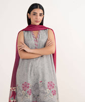 Sapphire Winter essentials/Embroideried Cotton Jacquard Suit/0U3PE-ST25V-74/Grey