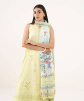Sapphire Winter essentials/Embroideried Fine Cotton Satin Suit/0U3PESG25V77/Pastel Yellow