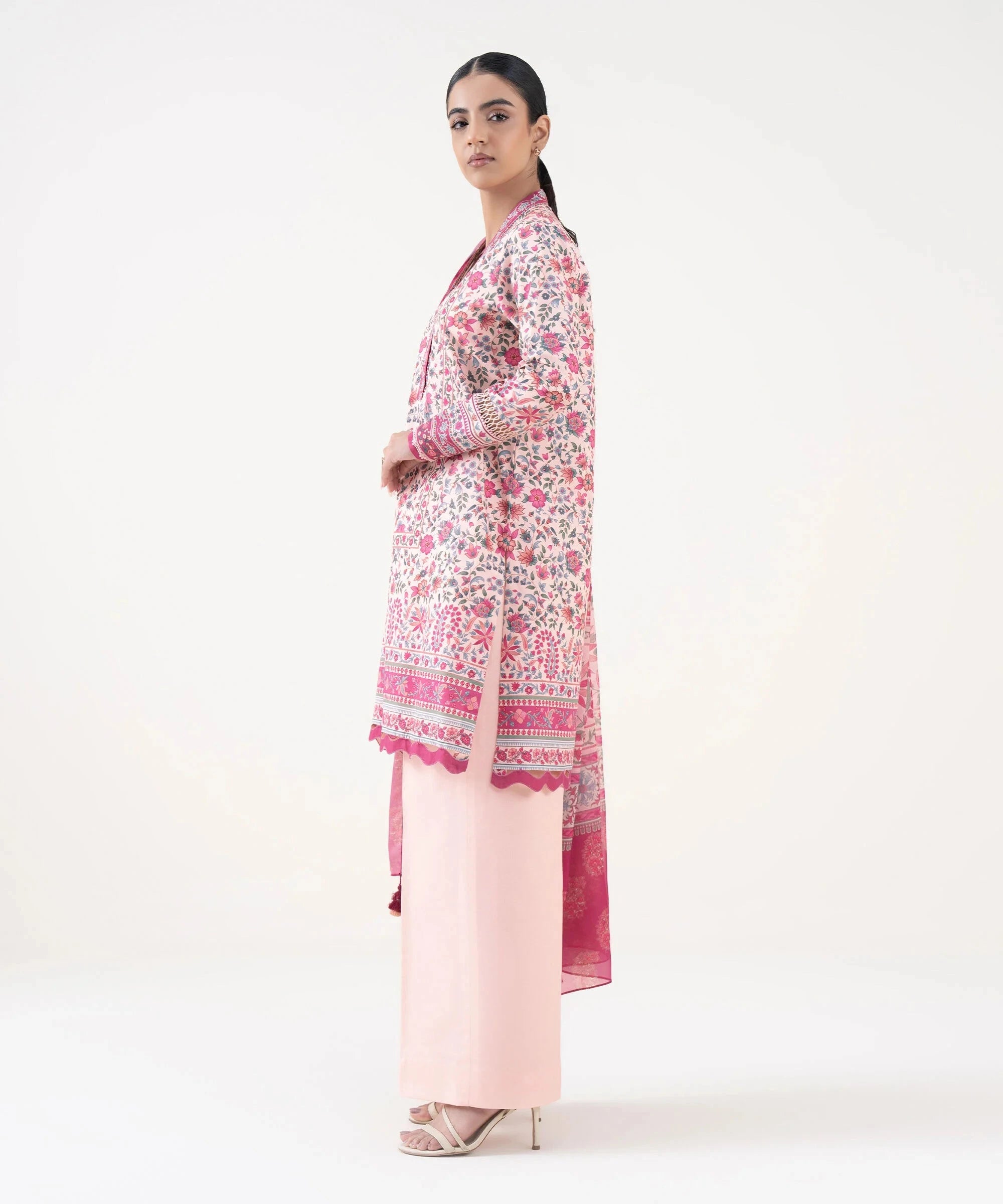 Sapphire Winter Essentials/Printed Cotton Suit/0U3P-DY25V7-15/Pink