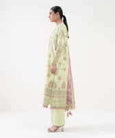 Sapphire Winter essentials/Printed Cotton Viscose Suit/0U3PDY25V714/Yellow Mint