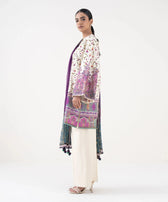 Sapphire Winter essentials/Printed Linen Suit/00U3P-DY25V-71/Off White Purple