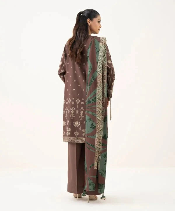 Sapphire Winter Essentials/Printed Linen Suit/U3P-DY25V7-12/Dark Tea Pink