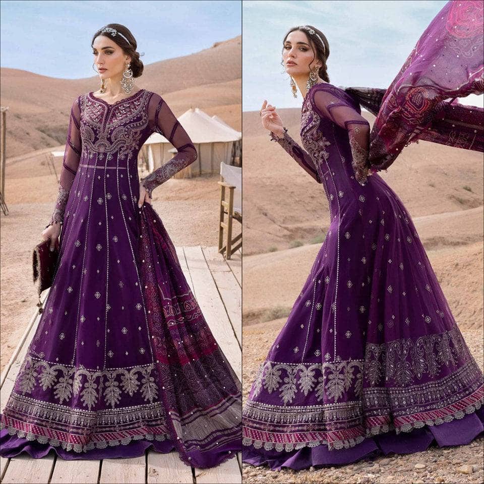 Open Pic/Maria B Luxury Lawn 25/7B/Plum