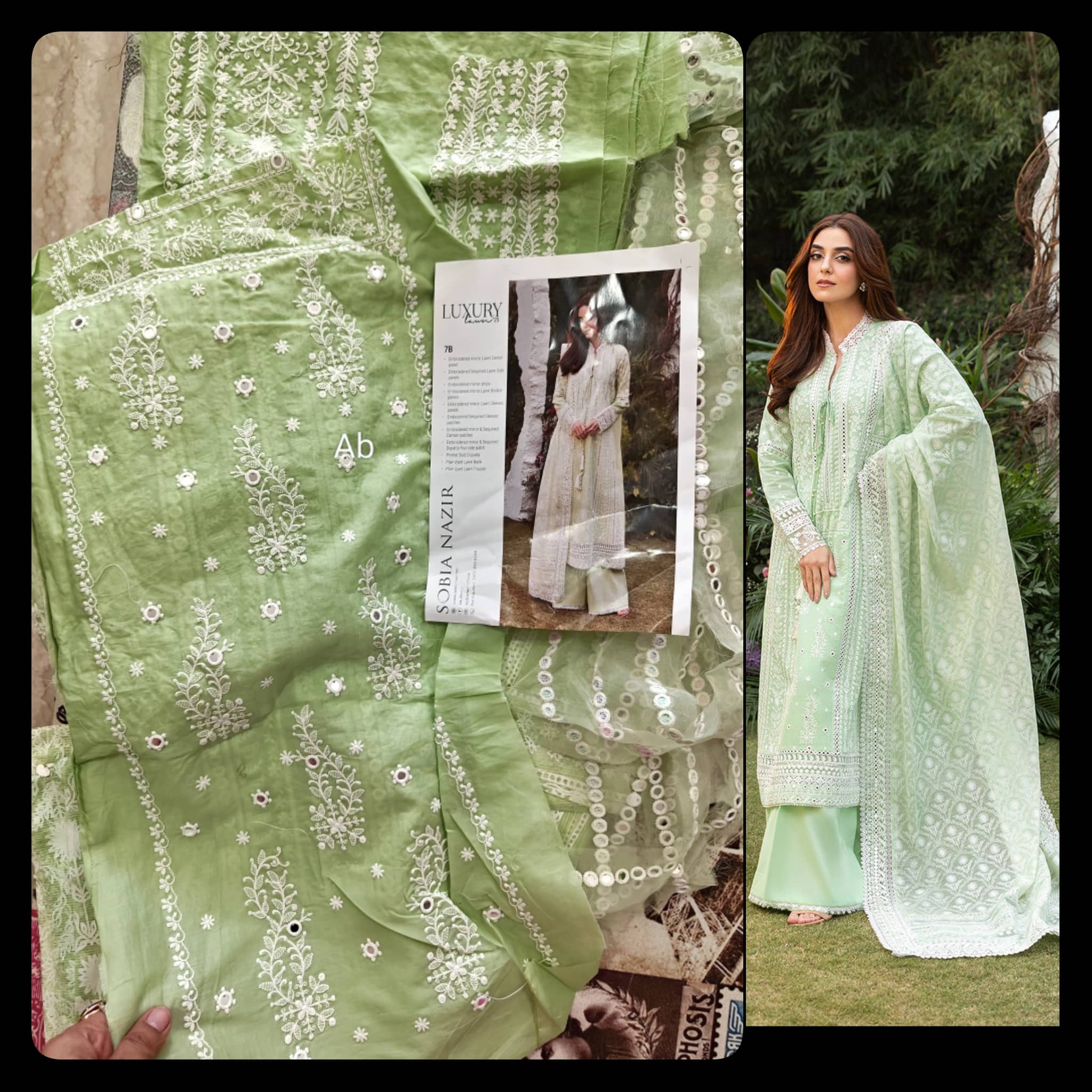 Sale‼️Open Pic/Sobia Nazir Luxury Lawn/7B