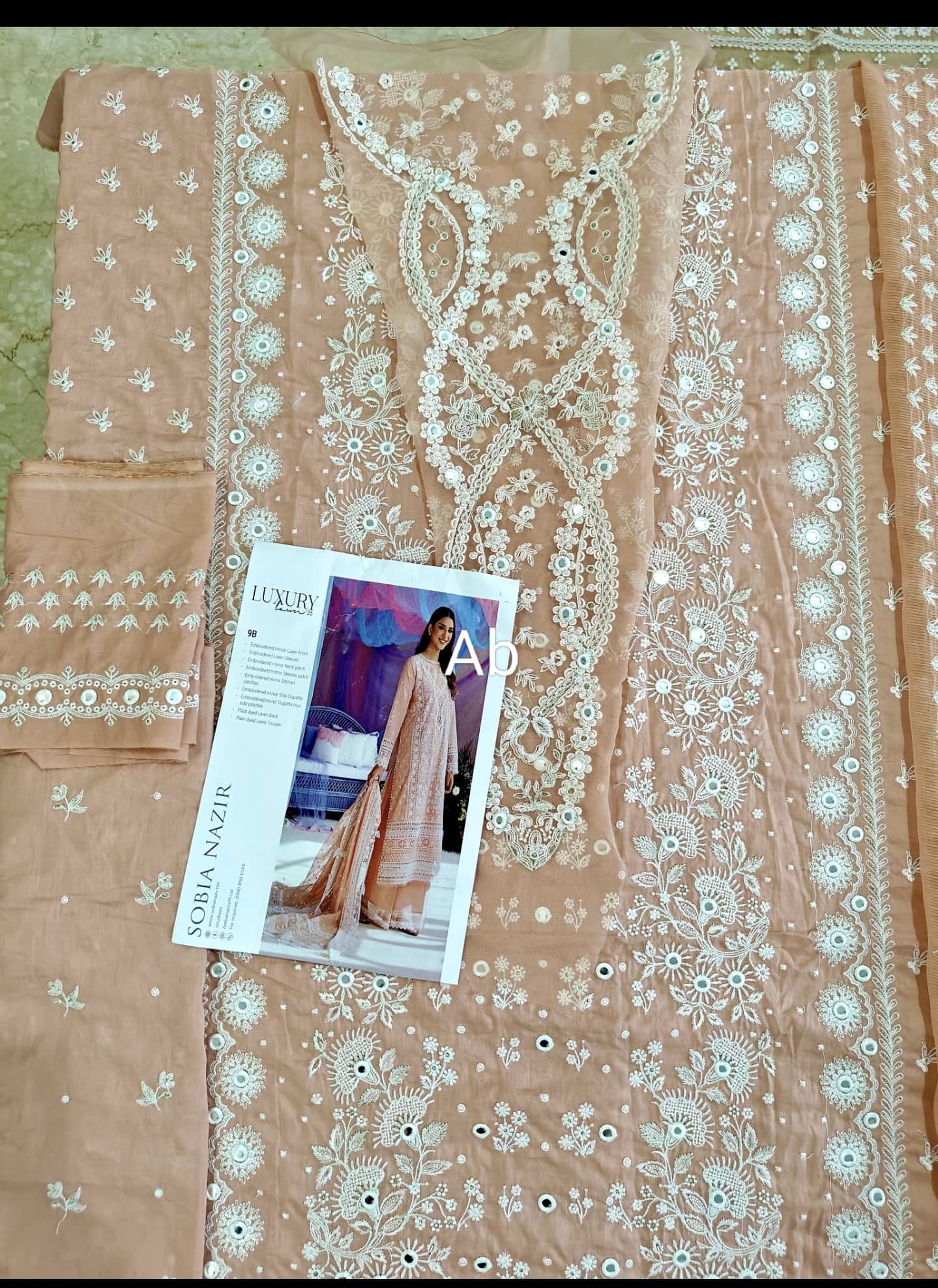 Sale‼️Open Pic/Sobia Nazir Luxury Lawn/9B