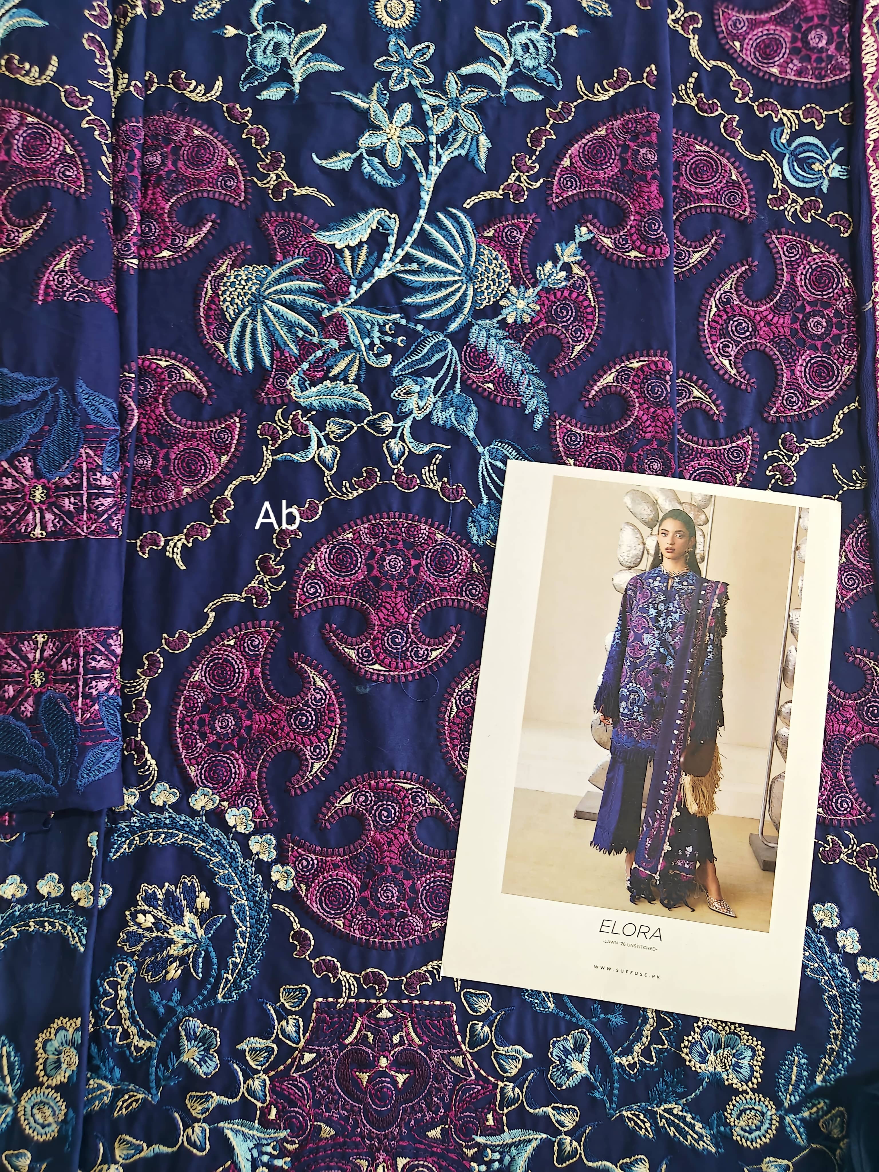 Open Pic/Sale‼️Suffuse Luxury Lawn 26/Elora/Blue