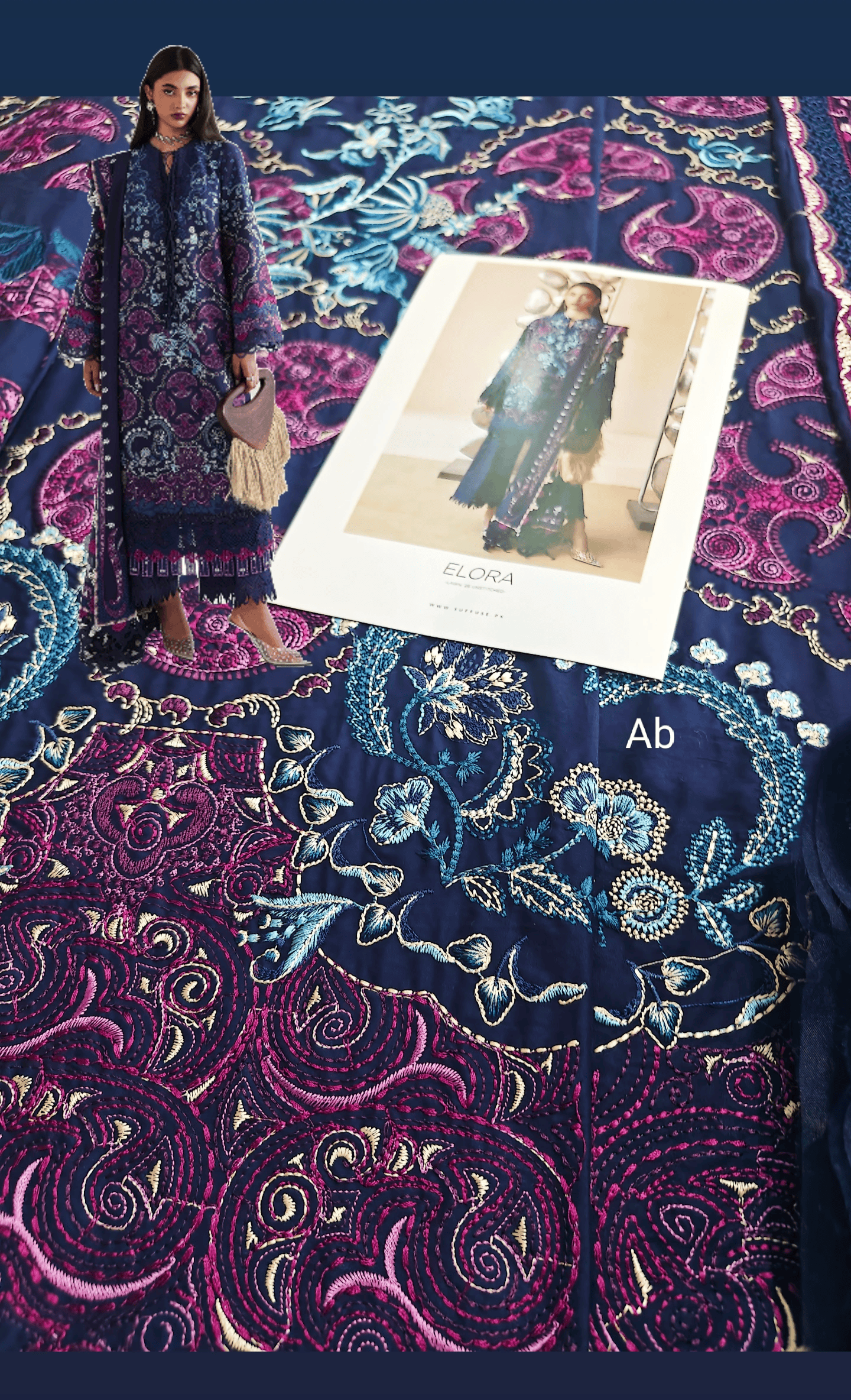 Open Pic/Sale‼️Suffuse Luxury Lawn 26/Elora/Blue