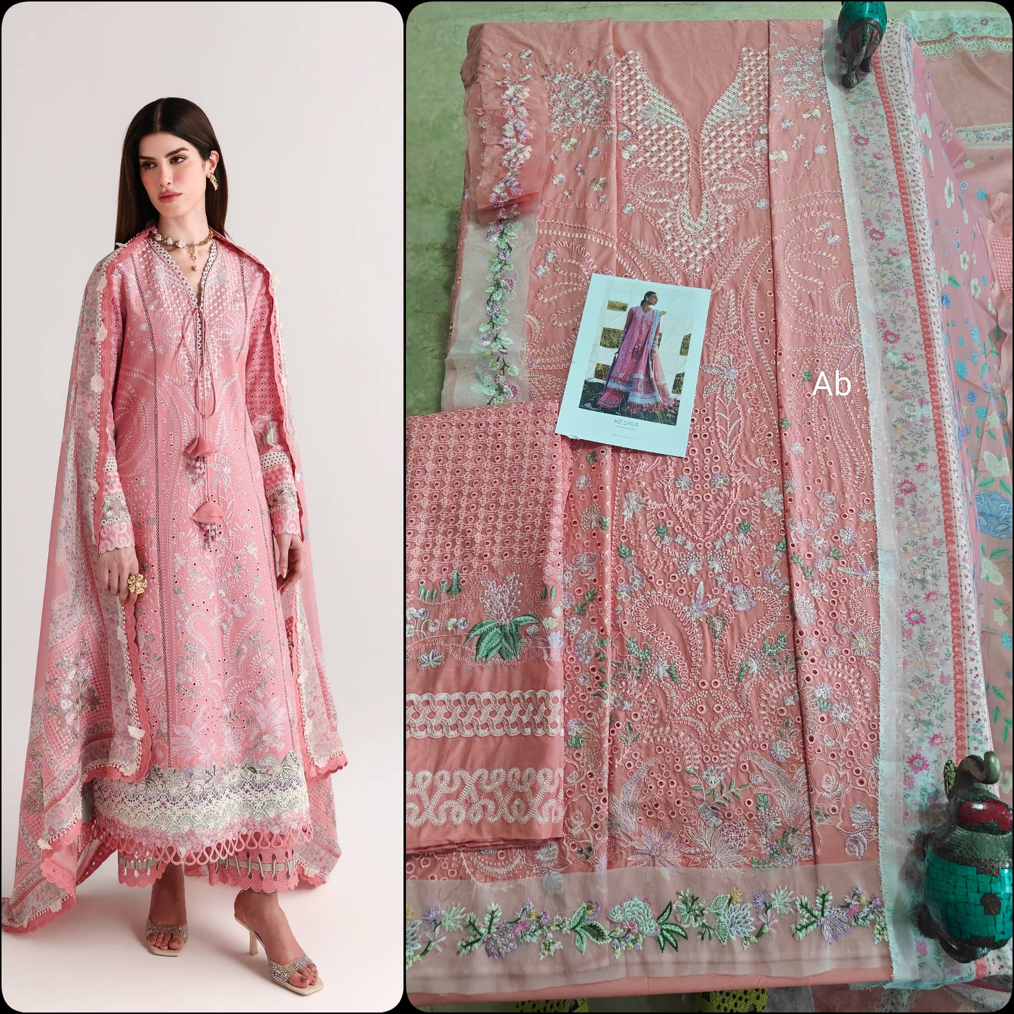 Open Pic/Sale‼️Suffuse Luxury Lawn 26/Kesira/Pink