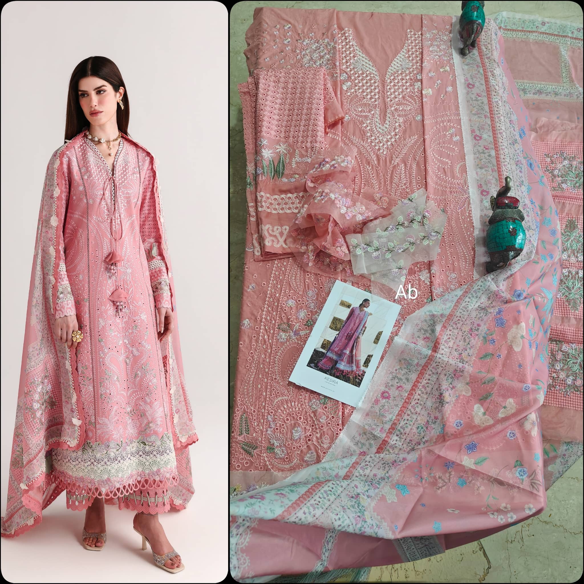 Open Pic/Sale‼️Suffuse Luxury Lawn 26/Kesira/Pink