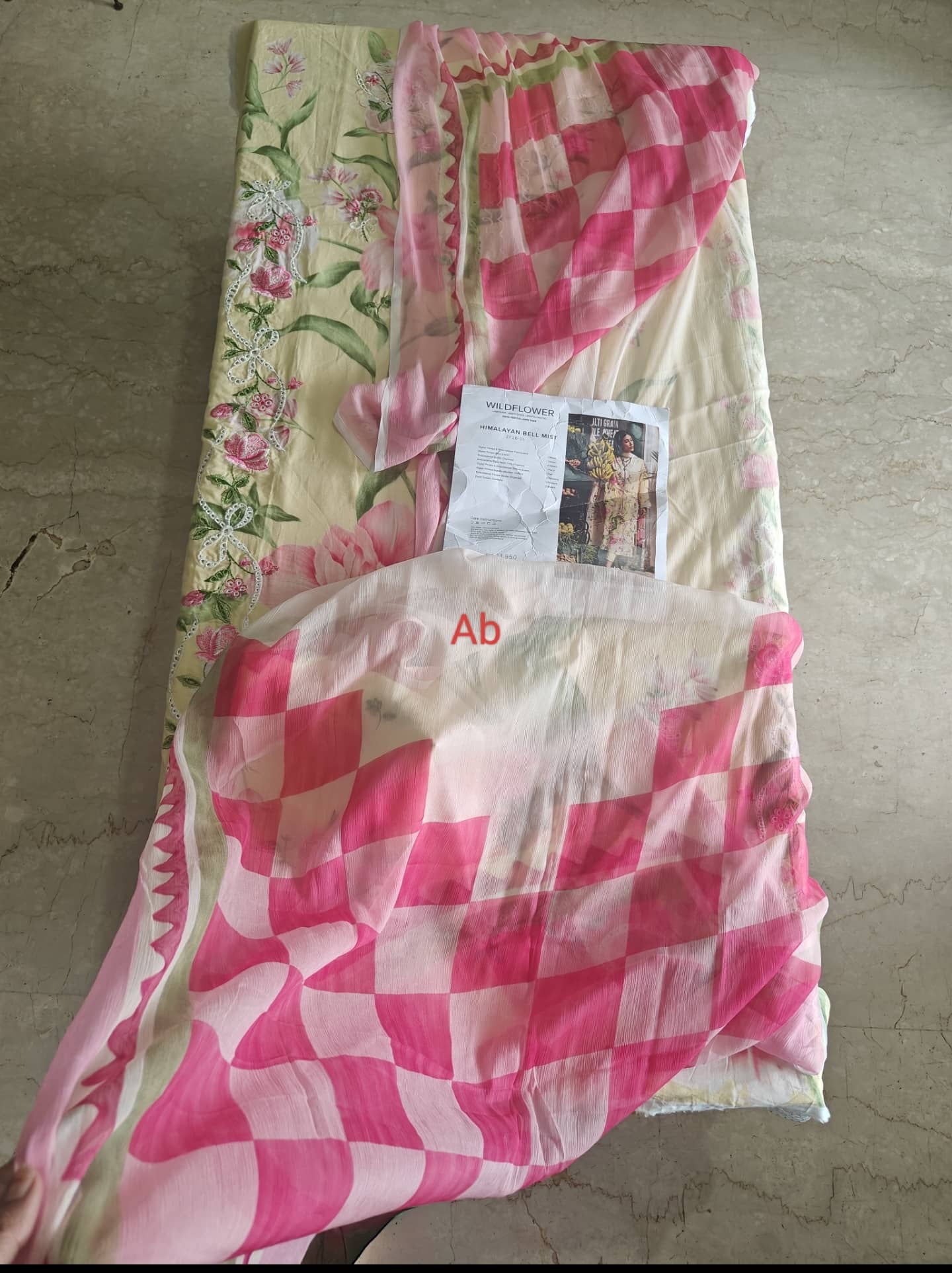 Hot🔥Seller/Open Pic/Zaha Wildflower Luxury Lawns/HIMALAYAN BELL MIST (ZF26-01)