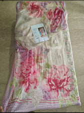 Hot🔥Seller/Open Pic/Zaha Wildflower Luxury Lawns/PINK MINK FROLIC (ZF26-05)