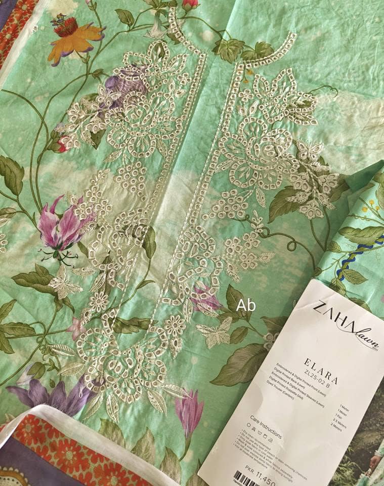 Sale ‼️Open Pic/Zaha Festive Lawn Neelum/ELARA/02 B