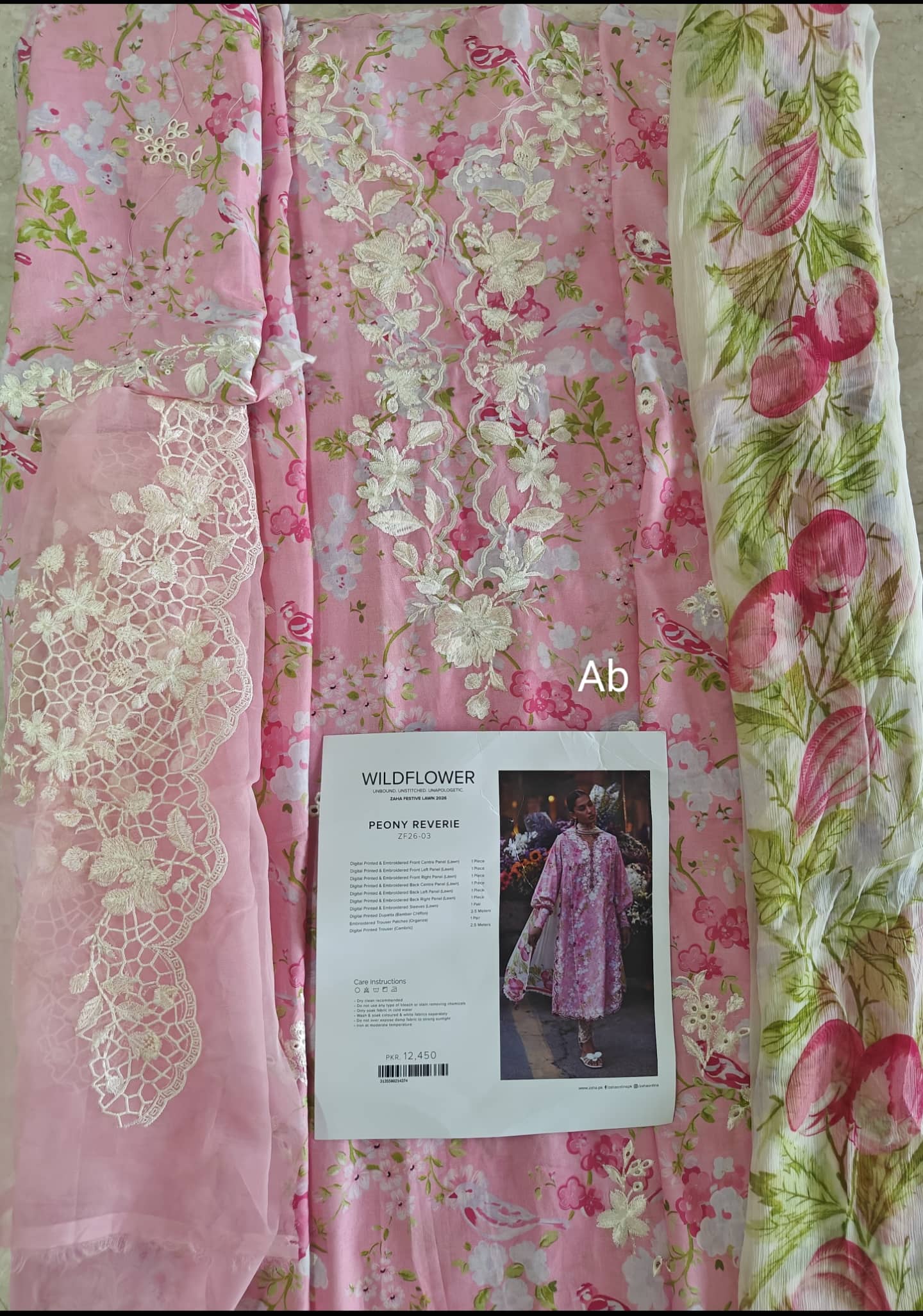 Open Pic/Zaha Wildflower Luxury Lawns/PEONY REVERIE (ZF26-03)