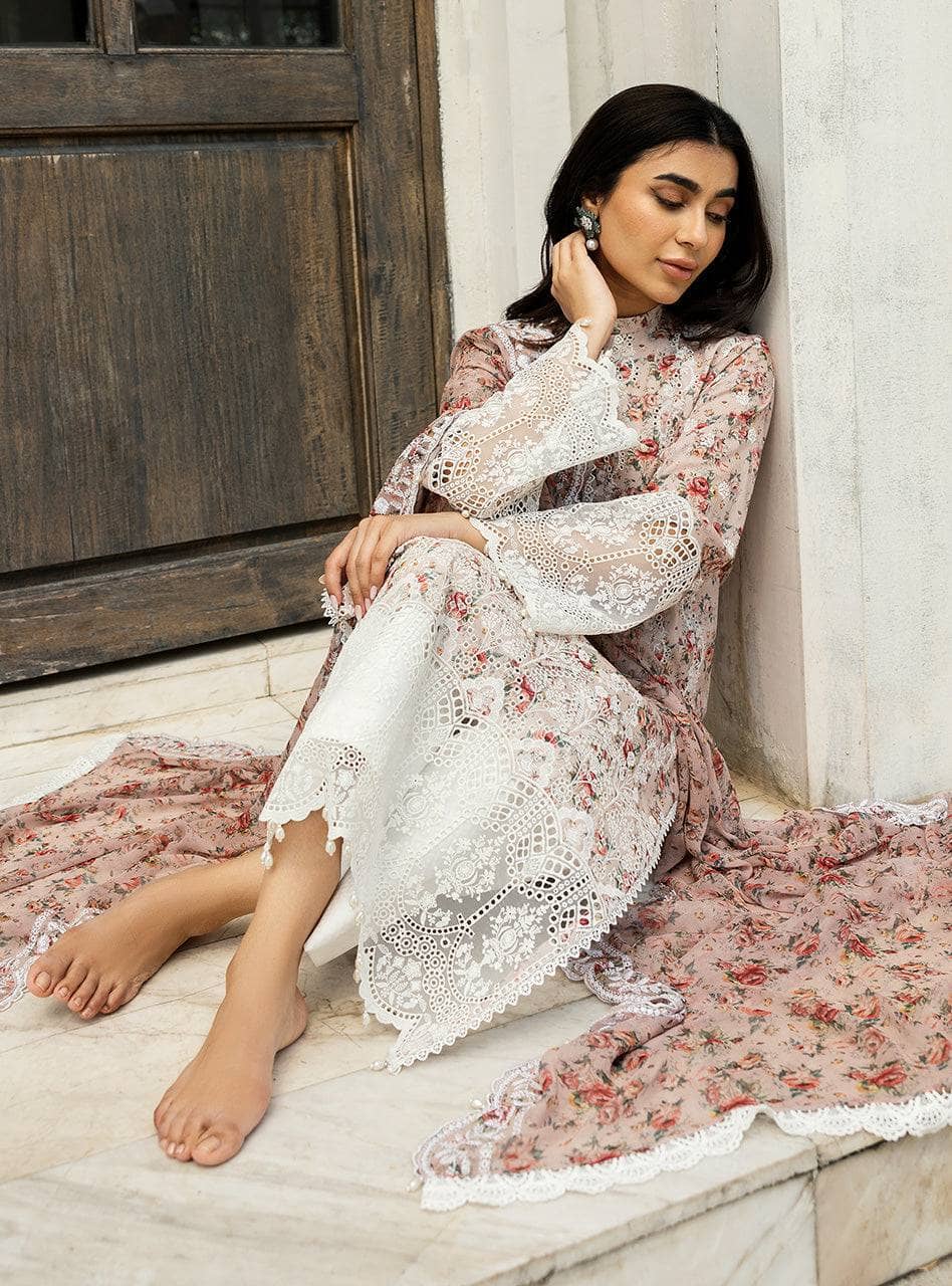 Zainab Chottani Lawn Pakistani Suit Zainab Chottani Chikankari Lawn 25/Lamia-9A