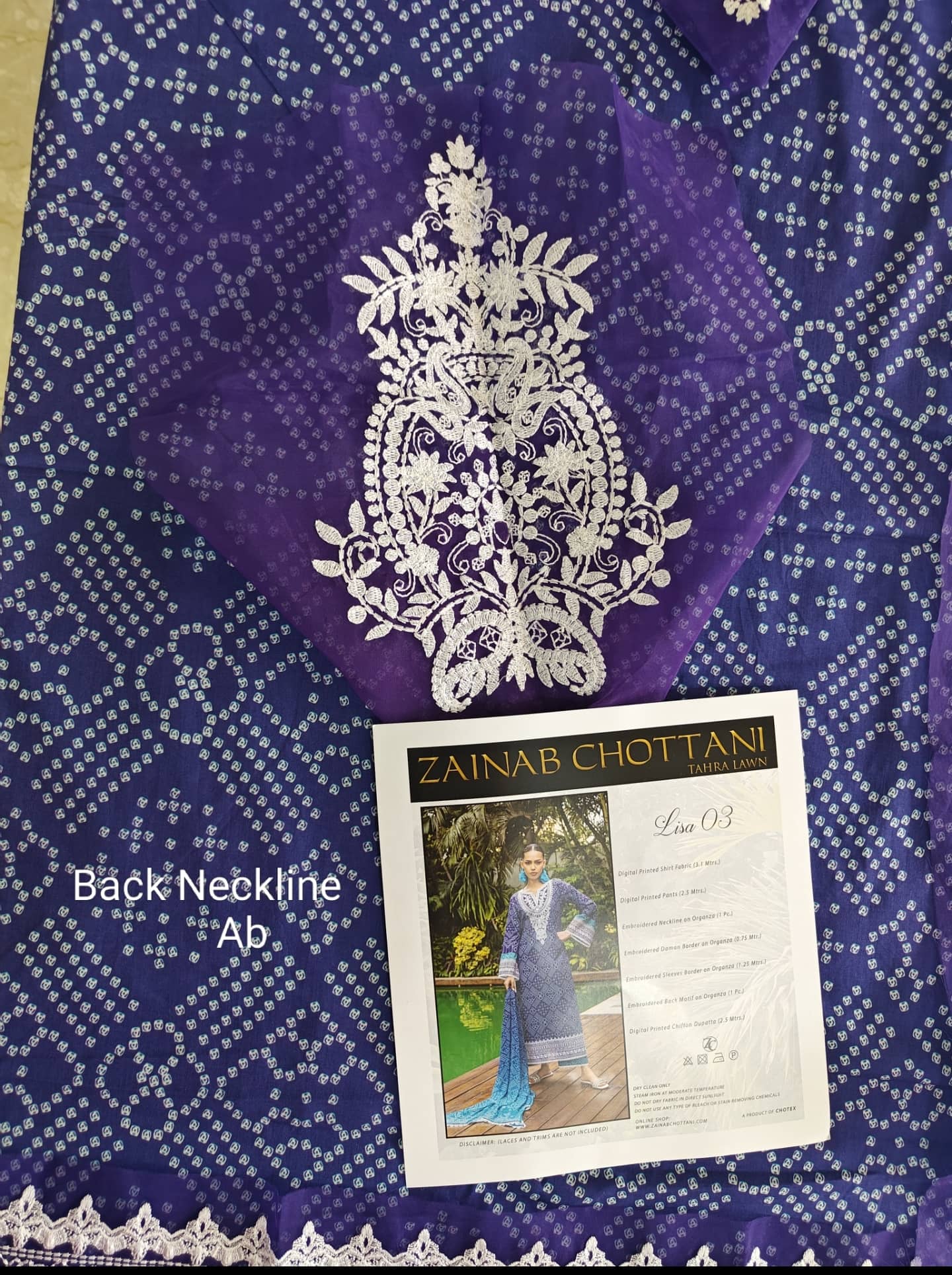 Sale‼️Zainab Chottani Tahra Lawn/Lisa