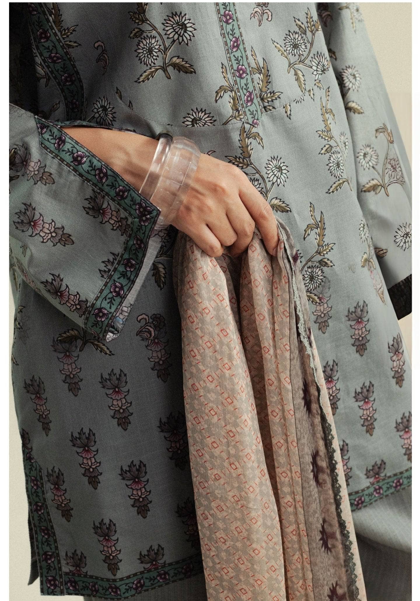 Zara Shahjahan Coco Prints 25/Fall Edit/Fable-5B/Mist Green