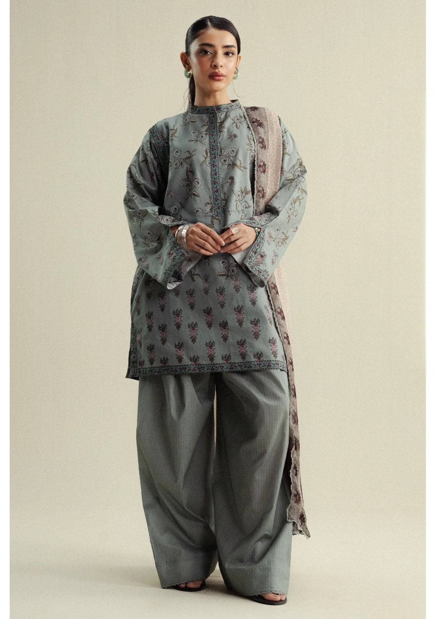Zara Shahjahan Coco Prints 25/Fall Edit/Fable-5B/Mist Green