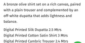 Zara Shahjahan Coco Prints 25/Fall Edit/Rove-6A/Bronze Olive