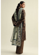 Zara Shahjahan Coco Prints 25/Fall Edit/Rove-6A/Bronze Olive