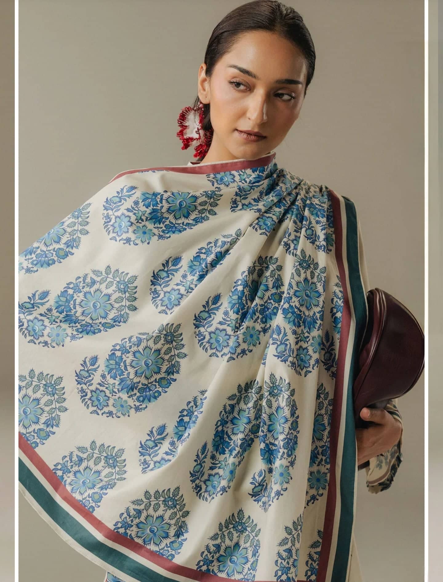 Zara Shahjahan Coco Fall Edit Lawn Pakistani Suits Zara Shahjahan Coco Prints 25/Vol 5/Hushed Ember/6A