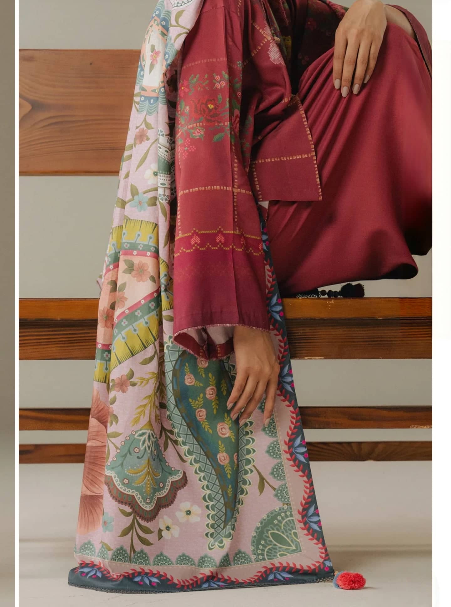 Zara Shahjahan Coco Fall Edit Lawn Pakistani Suits Zara Shahjahan Coco Prints 25/Vol 5/Olive Hour/5B