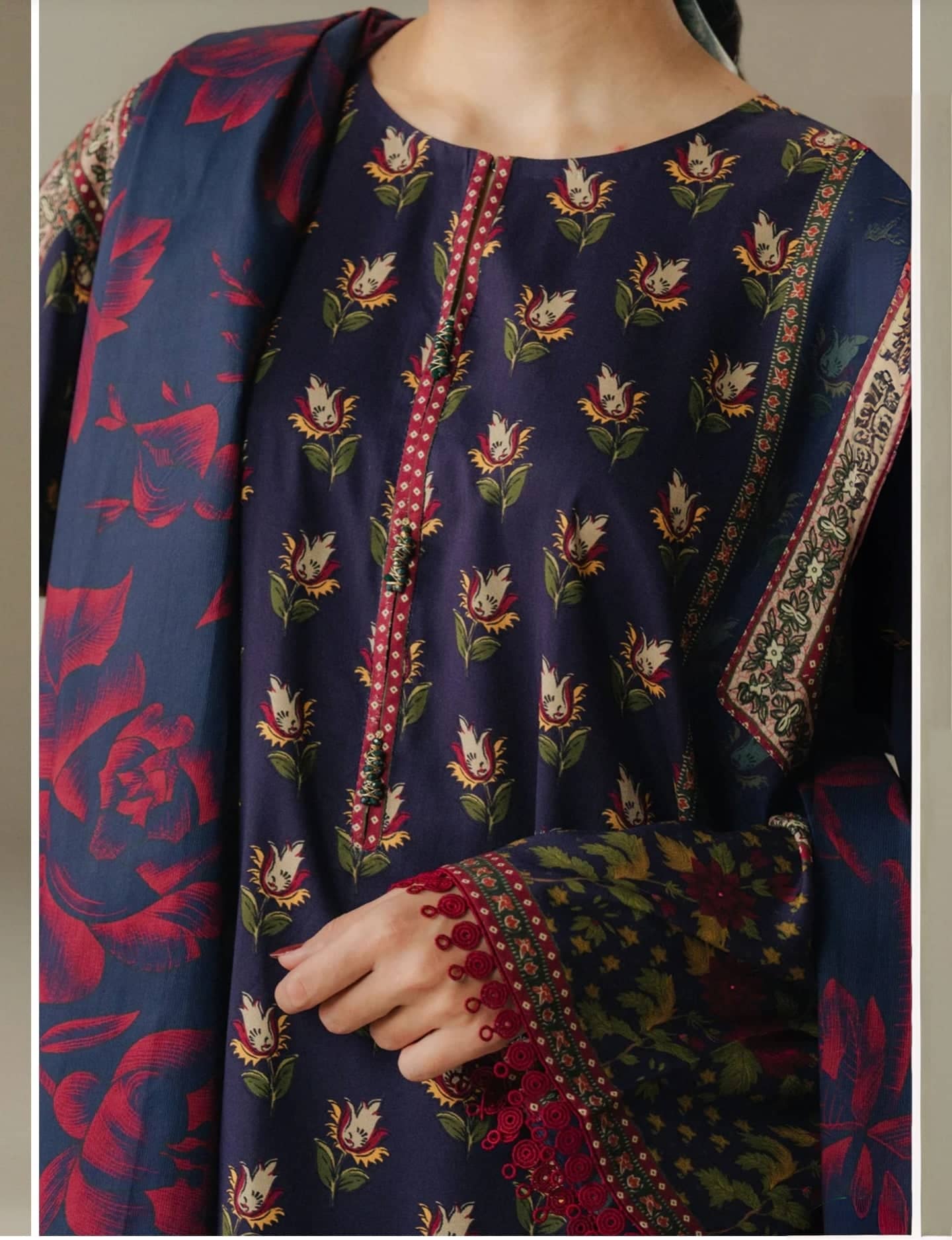 Zara Shahjahan Coco Fall Edit Lawn Pakistani Suits Zara Shahjahan Coco Prints 25/Vol 5/Soft Current/7B