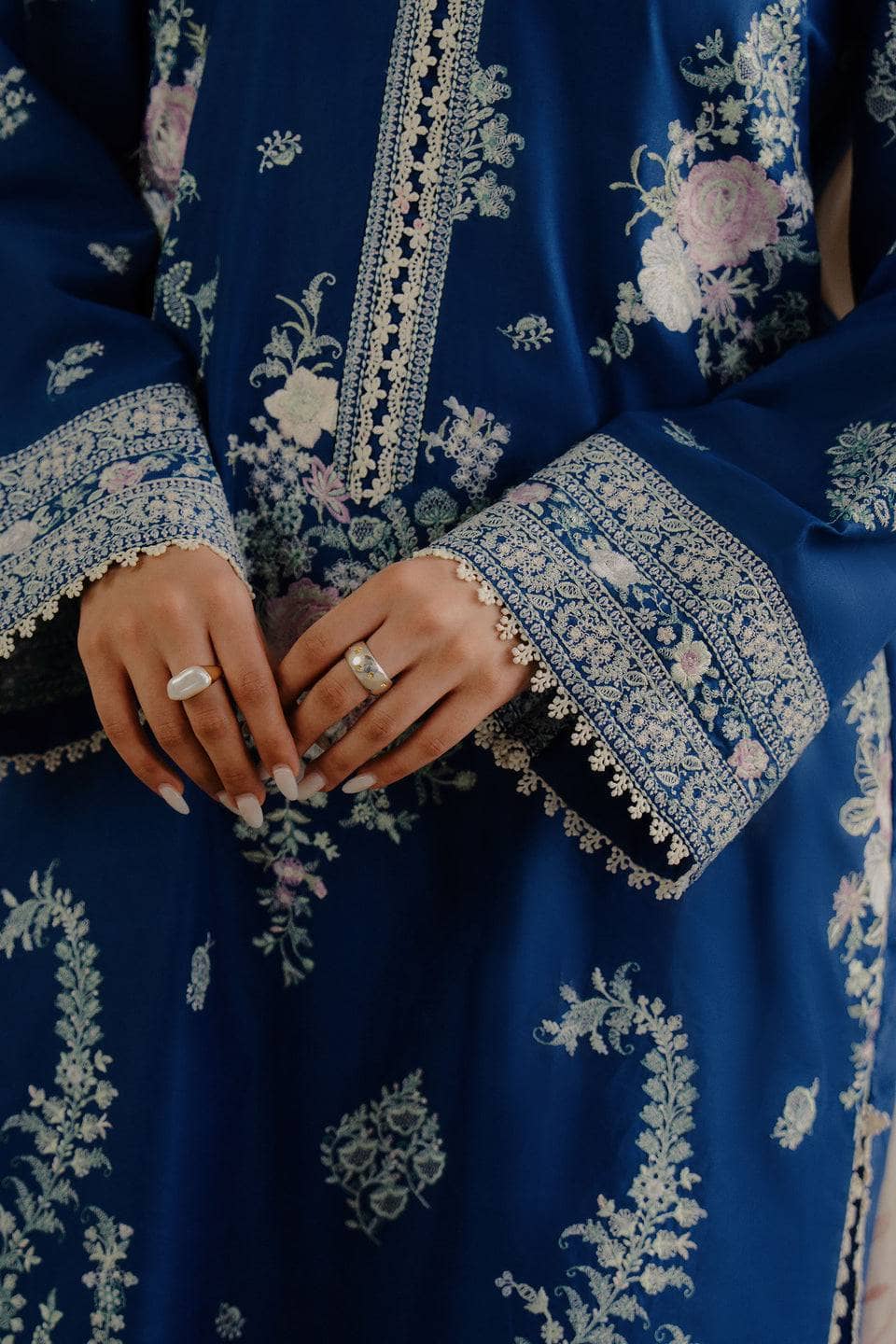 Coco Edit 2/Blue/Luleh 3A/Silk Dupatta