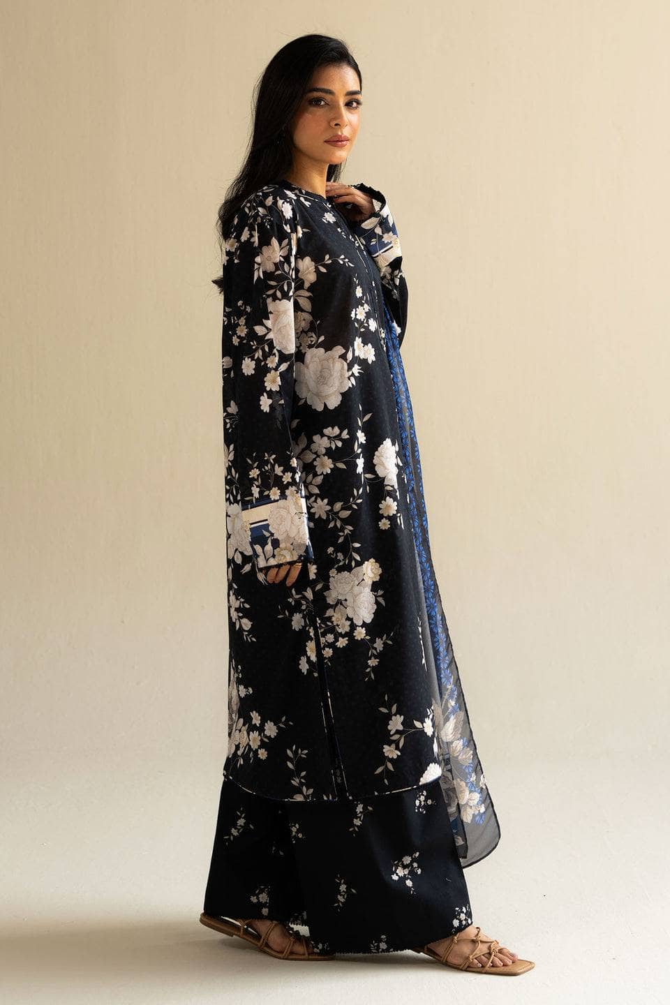 Zara Shahjahan Coco Prints Lawn Pakistani Suits Restocked/Zara Shahjahan Coco Prints 25/Mia 5B/Silk Dupatta
