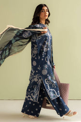 Zara Shahjahan Coco Prints Lawn Pakistani Suits Restocked/Zara Shahjahan Coco Prints 25/Nora-8A/Chiffon Dupatta/