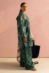 Zara Shahjahan Coco Prints Lawn Pakistani Suits Restocked/Zara Shahjahan Coco Prints 25/Nora-8B/Chiffon Dupatta