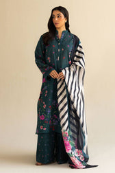 Zara Shahjahan Coco Prints Lawn Pakistani Suits Restocked/Zara Shahjahan Coco Prints 25/Reena 4A/Silk Dupatta